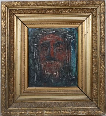 J. BRY (XXe).
Le Christ.
Huile signée en bas à gau