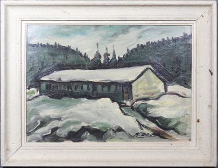 R. DAVID (20th century).
Landscape in the Snow.
Oi