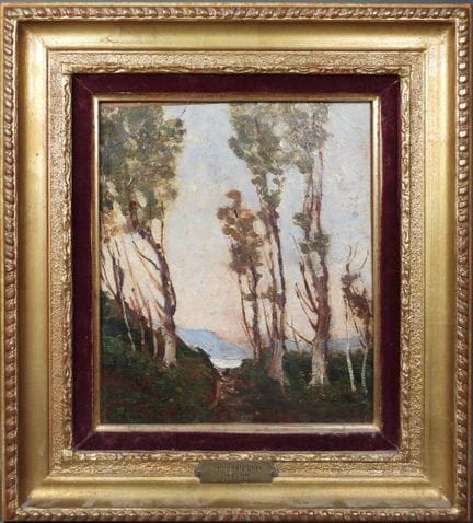 École française vers 1900.
Les Grands arbres près 
