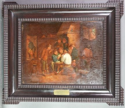 École flamande XIXe, d'après David TENIERS. 
Les J