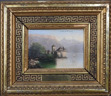 École française vers 1900.
Château de Chillon. 
Hu