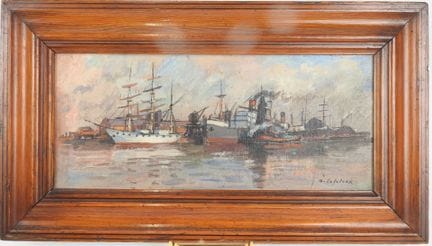 20th-Century School.
Le Havre.
Oil on panel
15 x 3