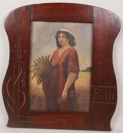 École XXe. 
Ruth à la moisson. 
Aquarelle et paste