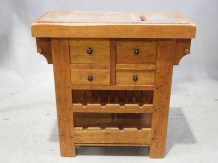 Tagliere da cucina in legno massello con tre casse