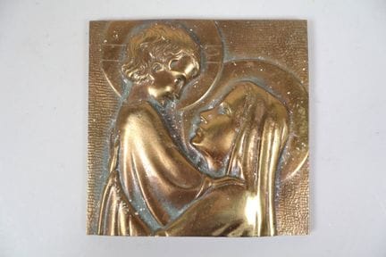 Scuola del XX secolo. 
Madonna con Bambino.
Basso 