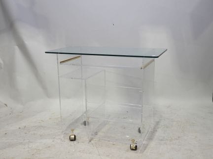 David LANGE (siglo XX).
Mesa auxiliar de plexiglás