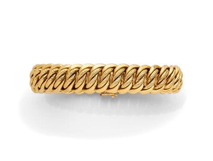 Impresionante pulsera de oro amarillo de 18 quilat