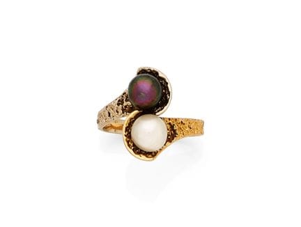 Anillo «Toi &amp; Moi» de oro amarillo y oro blanc