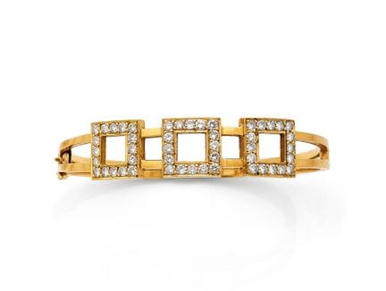 Pulsera articulada de oro amarillo de 18 quilates 