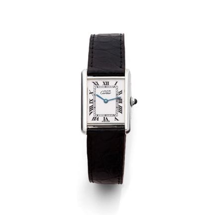CARTIER.
"Tank Must" wristwatch, rectangular silve