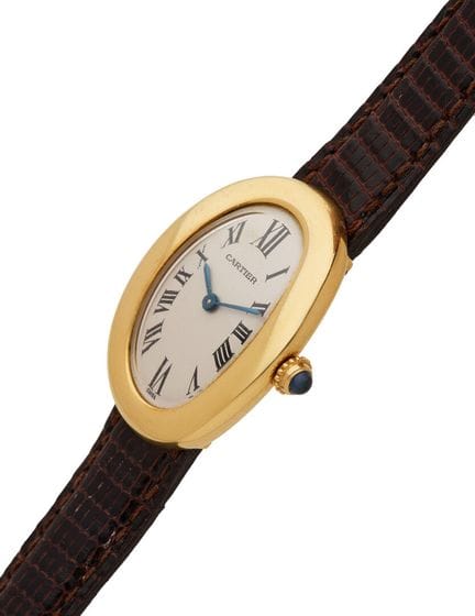 CARTIER. 
Women's "Baignoire" wristwatch, featurin