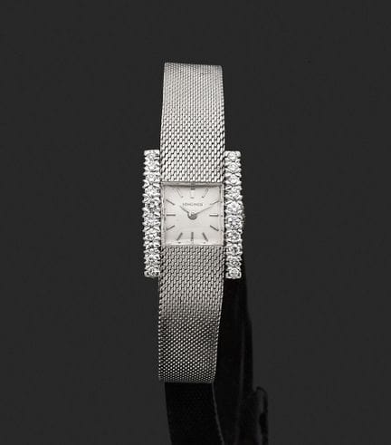 LONGINES.
Ladies' watch, with a square case and an