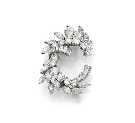 Cufflink in 18K white gold (750‰) or platinum (850