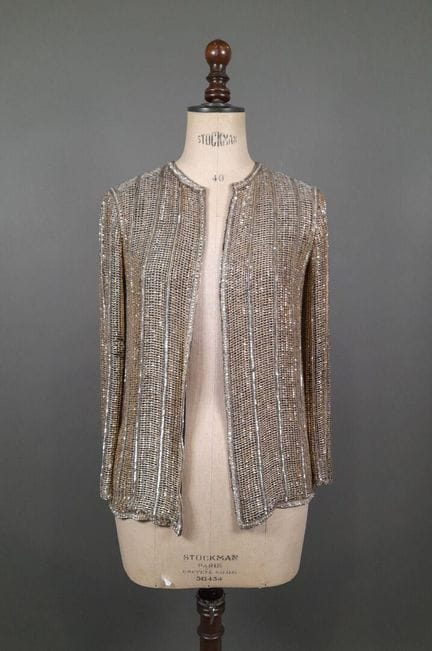 CHRISTIAN DIOR, PARIS.
Veste à l'encolure arrondie