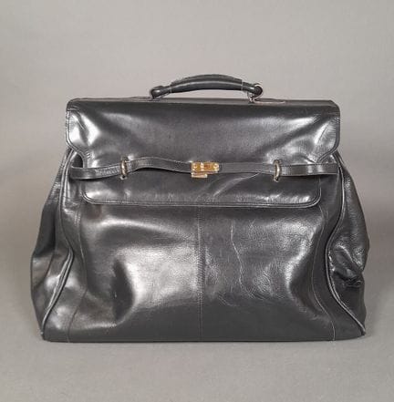 Bolso de viaje flexible con un asa, de piel lisa n