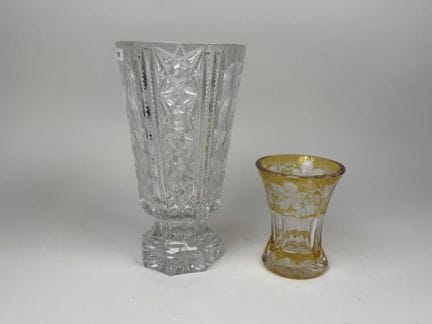 BOHEMIAN, 20th century.
- Large cut crystal vase d
