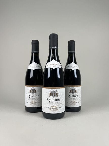 CÔTE-RÔTIE.
M. Chapoutier.
Quatuor. 2016. 3 botell