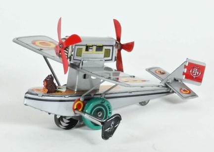 PRESS COLLECTION.
Mechanical tinplate seaplane, co