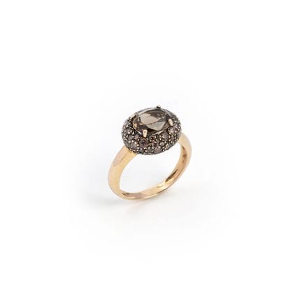 Ring mit Topas.
18 Karat Gelbgold, Topas im Ovalsc