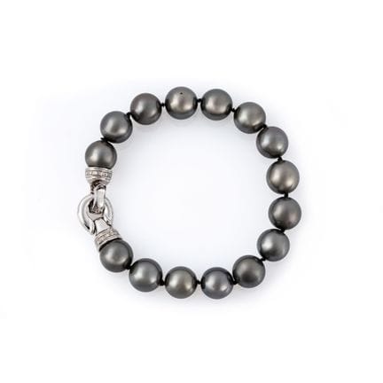Armband mit Tahiti-Perlen (Südsee).
Verschluss aus