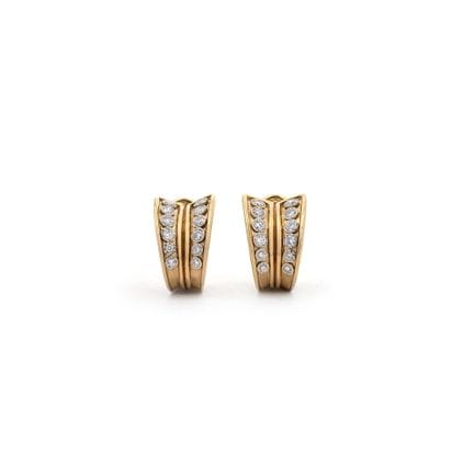 GIANNI BULGARI, Ohrringe mit Diamanten.
18 Karat G
