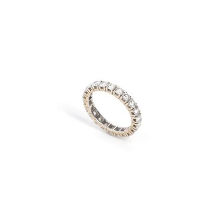 Eternity-Ring mit Diamanten.
18 Karat Weißgold, Di