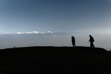 Matthieu RICARD (Born in 1946)
Two monks walking i