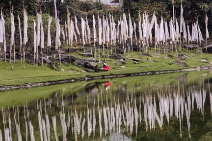 Matthieu RICARD (Born in 1946)
Prayer flags around