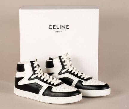 * CELINE
COPPIA DI SNEAKERS "Z CT-01" in pelle bia