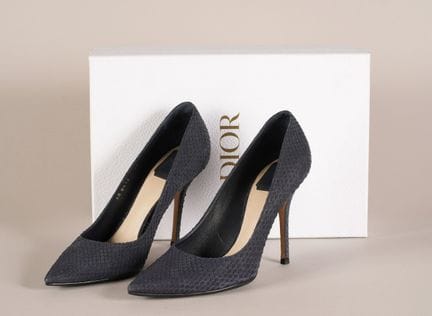 * CHRISTIAN DIOR
COPPIA DI SCARPETTE in pelle di p