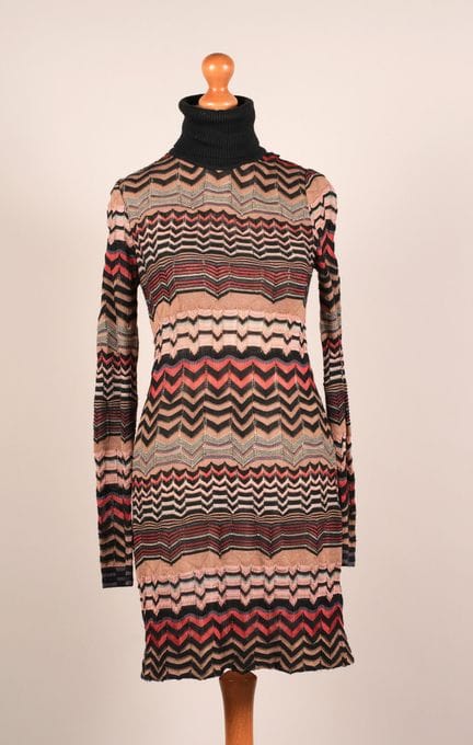 * M MISSONI
ABITO con collo alto in maglia di visc
