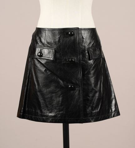 * CHRISTIAN DIOR
MINIGONNA svasata in agnello nero