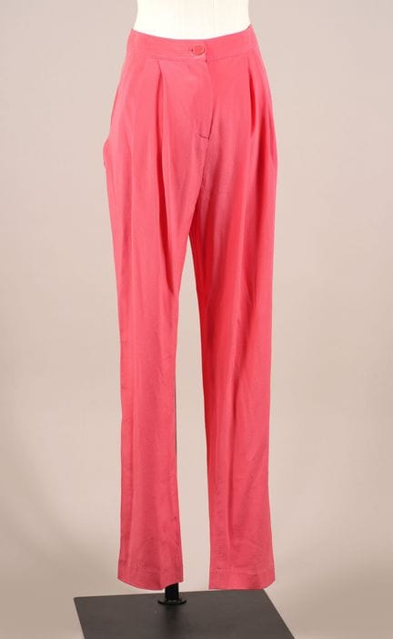 * FENDI 
PANTALONI in seta rosa confetto (taglia 3