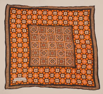 * YVES SAINT LAURENT 
Cotton square printed with a