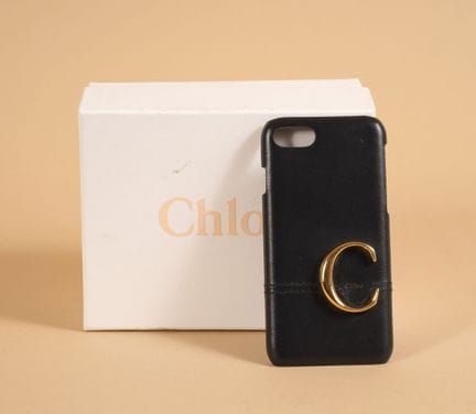 * CHLOE
黑色皮质智能手机保护套（14 x 7 厘米）（小袋、盒装）
专家：伊丽莎白·泰利耶