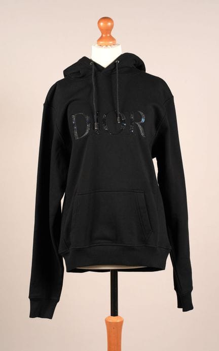 * DIOR HOMME
FELPA CON CAPPUCCIO in spugna nera co