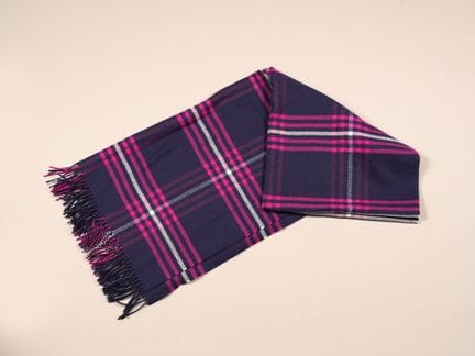* HERMES PARIS
 LARGE fringed cashmere scarf featu