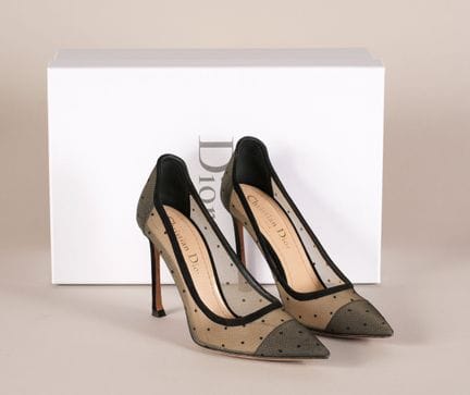 * CHRISTIAN DIOR
COPPIA DI SCARPETTE con rete plum