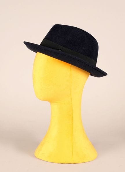* MAISON MICHEL
"CHAPEAU À BORD" hat in navy felt 