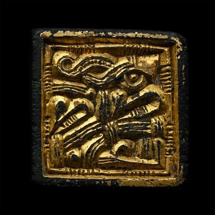 Anglo-Saxon Gilt Bronze Complex Animal Harness Mou