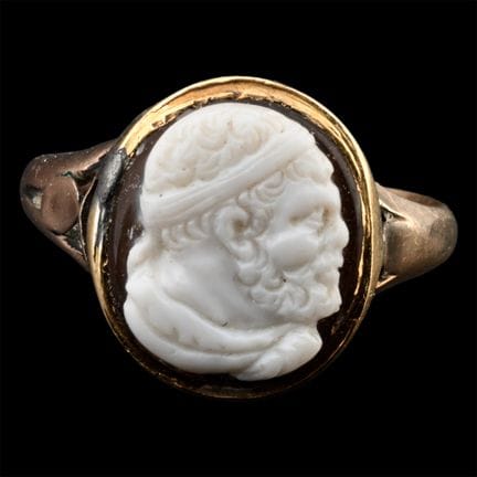 Renaissance Sardonyx Cameo of a Bearded Man in a L