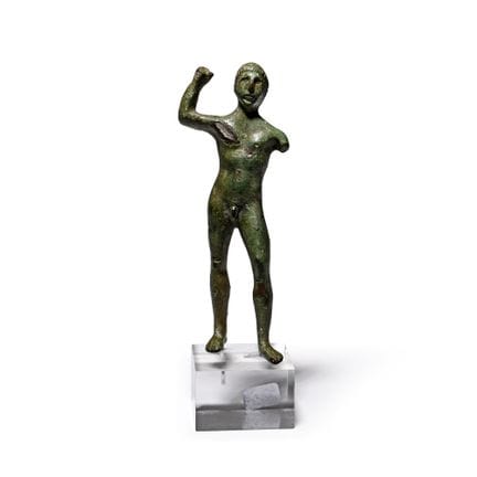 Sabellian Bronze Statuette of Attacking Herakles. 