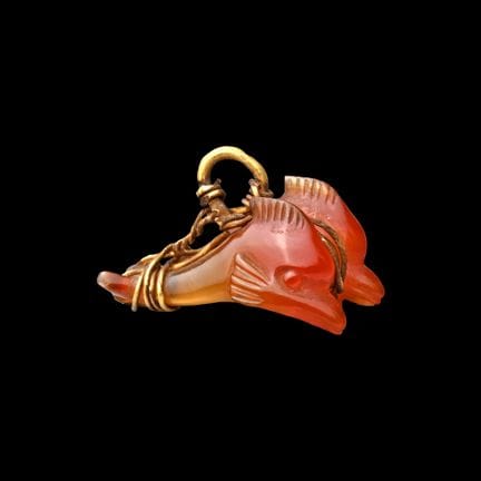 Amulette grecque en cornaline représentant un daup