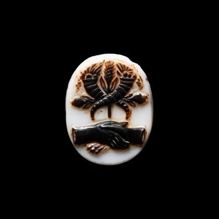 German Hohenstaufen Period Gemstone with Clasped H