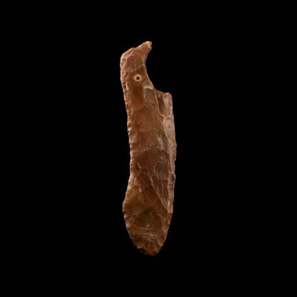 Large Egyptian Stone Age Knapped Flint Knife. Pred