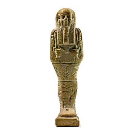 Egyptian Faience Shabti of the Overseer of Royal C