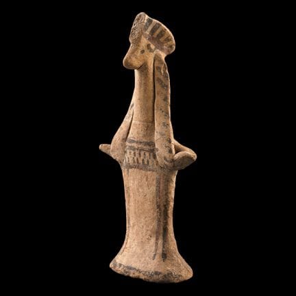 Boeotian Terracotta Idol. 6th century B.C. Formed 