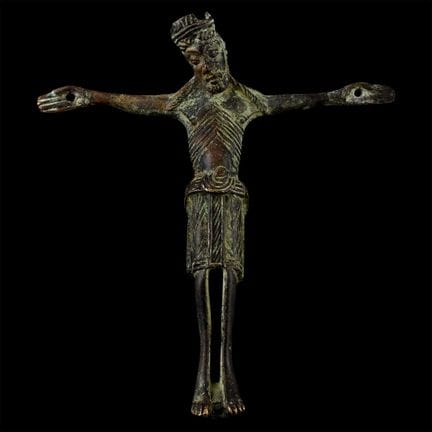 Medieval Bronze Corpus Christi Crucifix. Swabia, 1