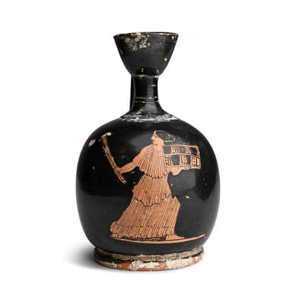 Lécythe grec à figures rouges. Attique, Ve siècle 