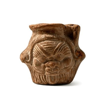 Egyptian Terracotta Bes Vessel. The Peter Clayton 